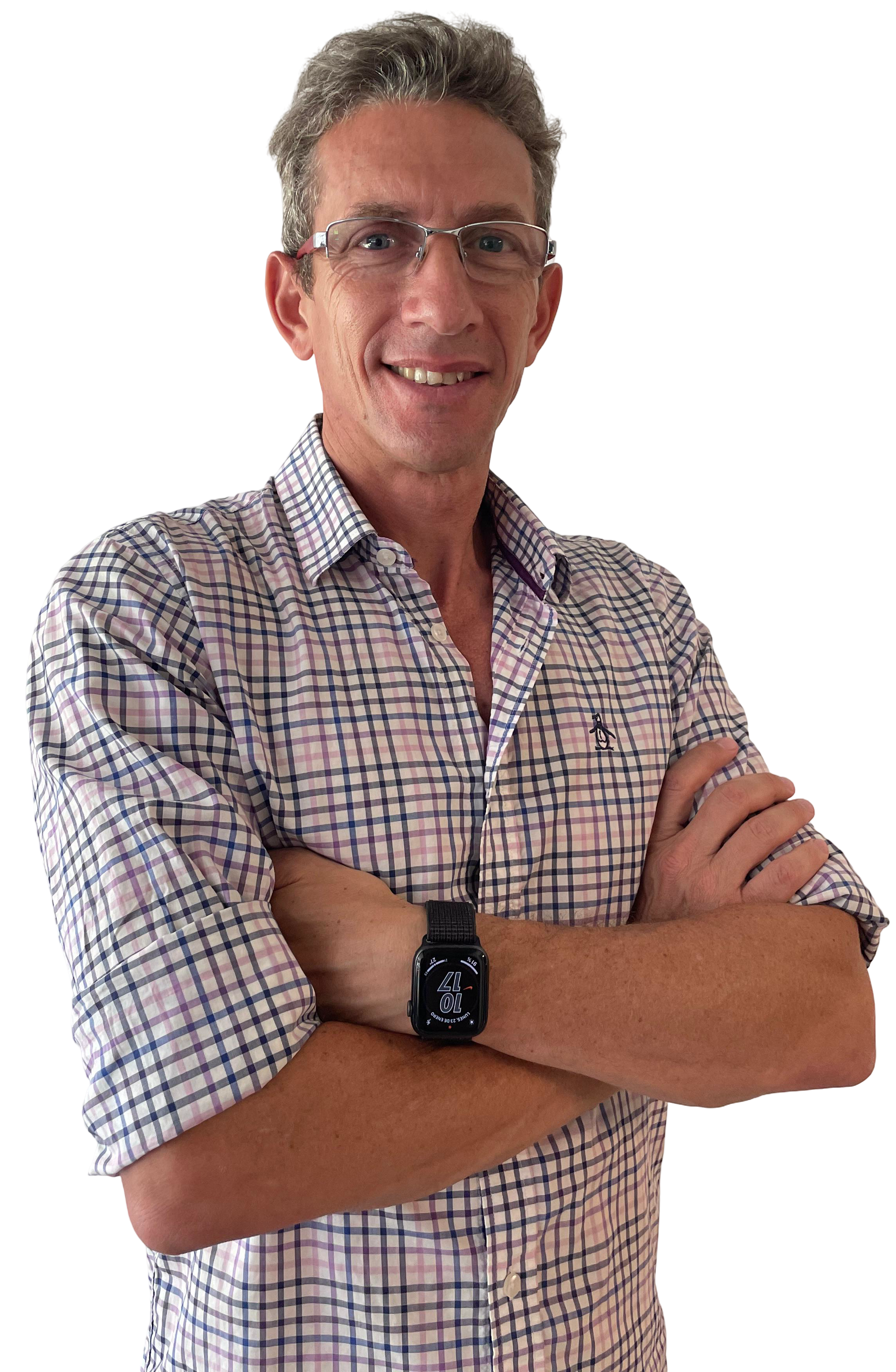 Dr. Hernán Rowensztein en su consultorio pediátrico